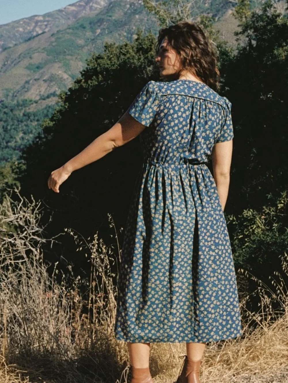 New Christy Dawn The Dawn Dress Navy Poppy - Picture 3 of 12